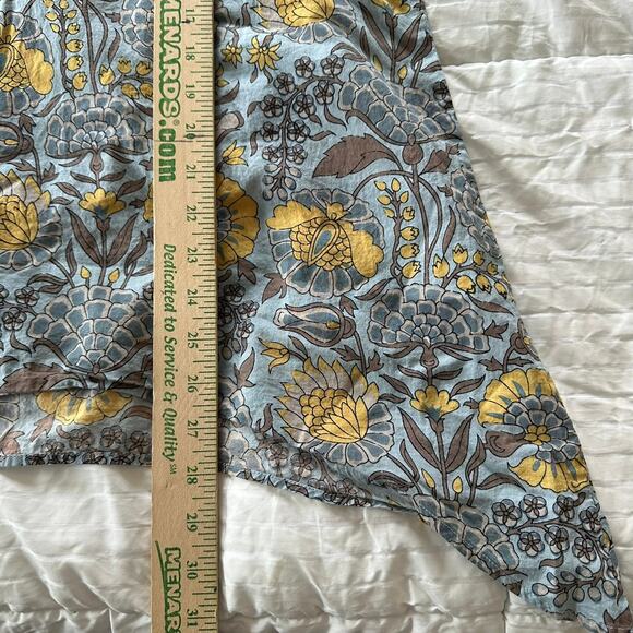 Exclusively for Signals Tunic Top Women's XL Floral India Boho Asymmetric Hem - Picture 8 of 9